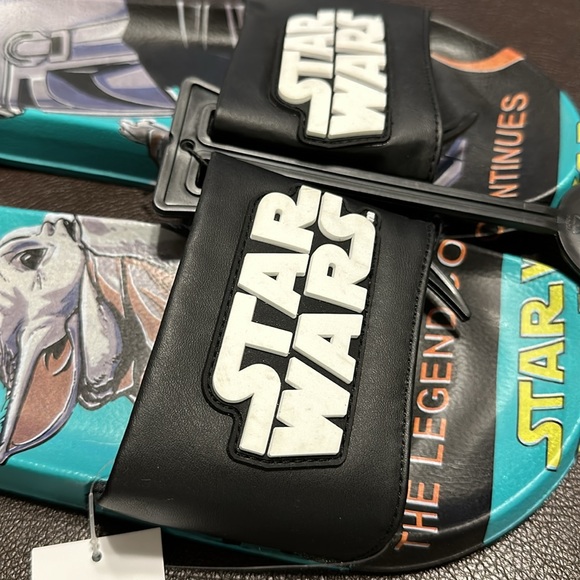 NEW NWT! Size 9 Star Wars slides - Yoda - Grogu - new with tags! - Picture 3 of 7